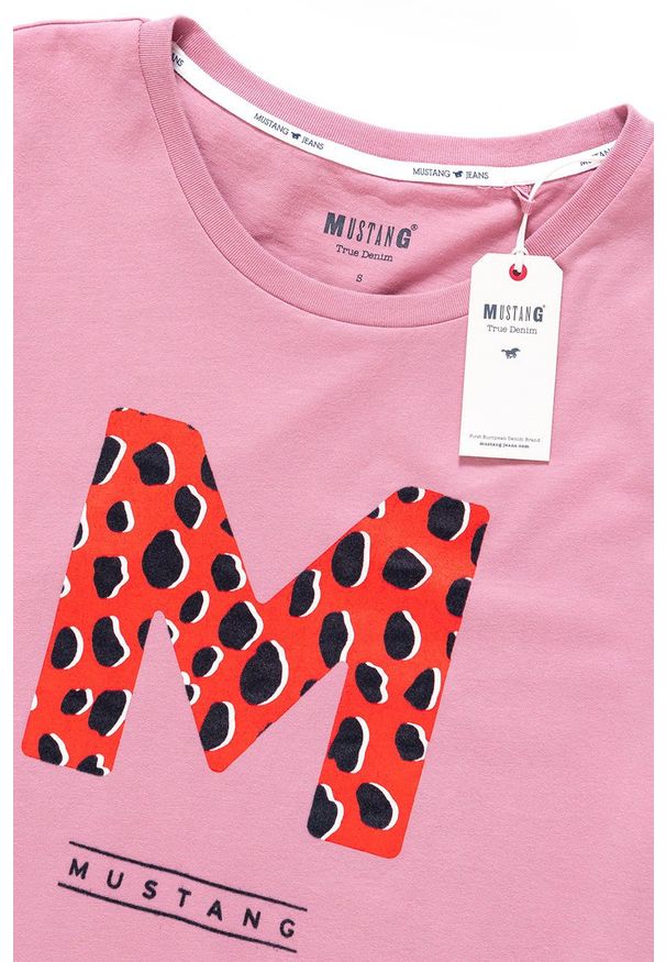 Mustang - MUSTANG T SHIRT DAMSKI Alina C Print Lilas 1009028 8148. Wzór: nadruk