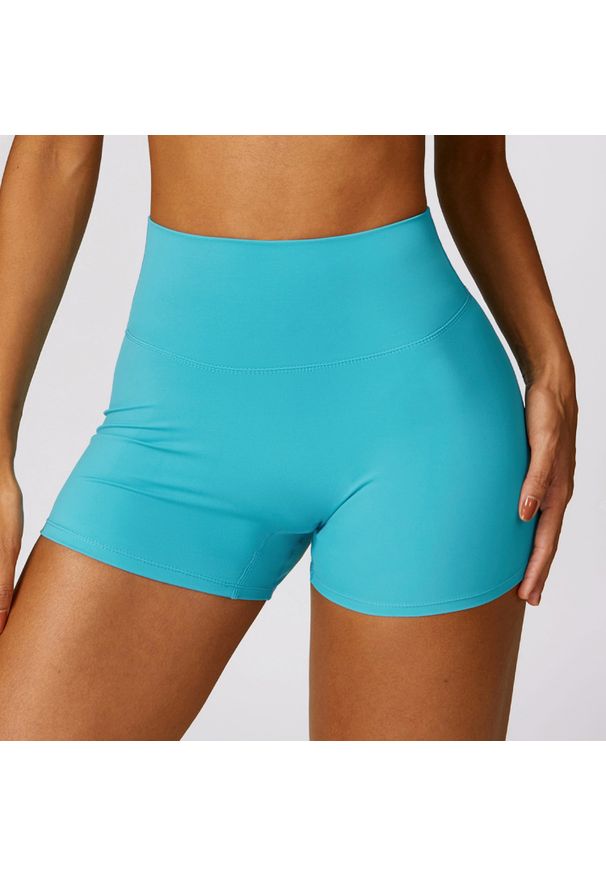 Intica - Spodenki sportowe modelujące z elastycznym pasem do treningu i biegania Essence. Kolor: niebieski. Materiał: materiał. Sport: fitness