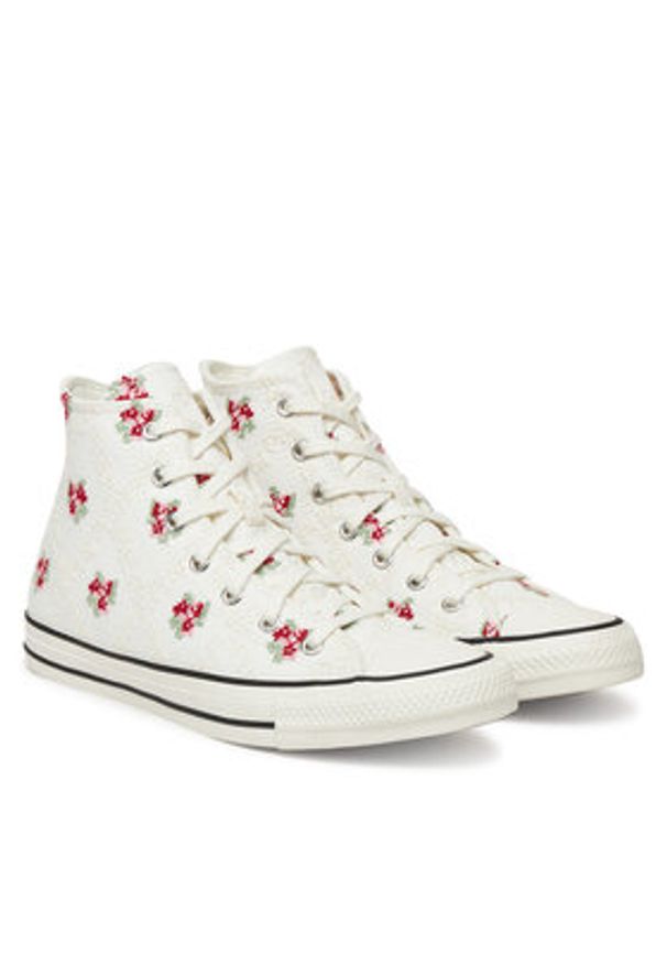 Converse Trampki Chuck Taylor All Star Vintage Embroidery A12635C Biały. Kolor: biały. Materiał: materiał. Styl: vintage