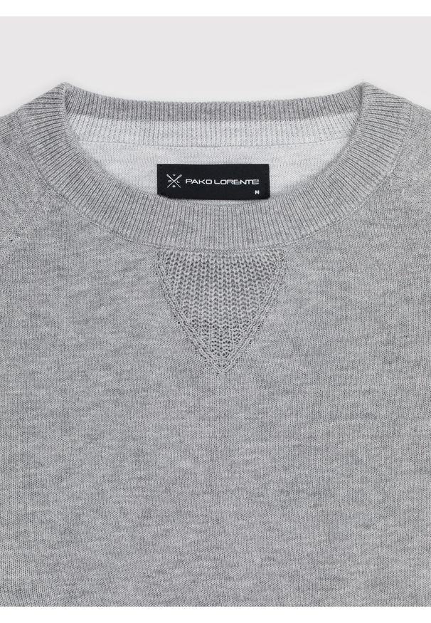 Pako Lorente - PAKO LORENTE – Jasnoszary sweter męski. Kolor: szary. Materiał: poliester, bawełna. Sezon: zima, jesień