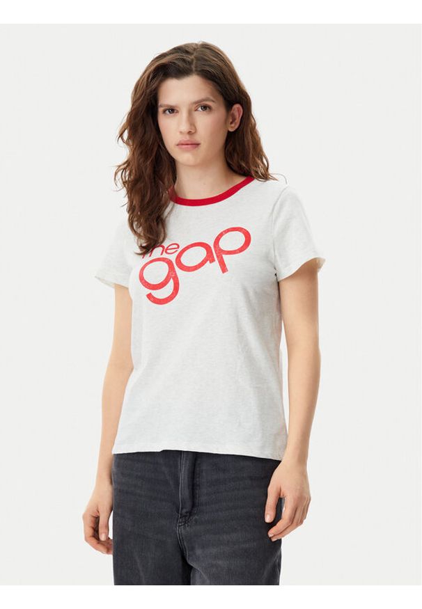 GAP - Gap T-Shirt 723653-06 Szary Regular Fit. Kolor: szary. Materiał: bawełna