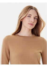 BOSS Sweter Ferpina 50544987 Beżowy Slim Fit. Kolor: beżowy. Materiał: wełna #5