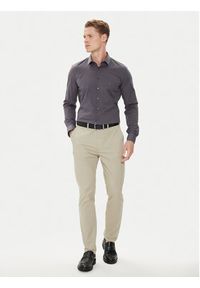 Calvin Klein Chinosy Modern Twill K10K113696 Beżowy Slim Fit. Kolor: beżowy. Materiał: bawełna