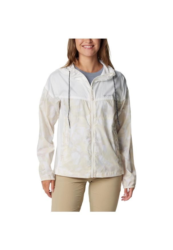 columbia - Kurtka damskie Columbia Flash Challenger Novelty Windbreaker. Kolor: beżowy. Materiał: poliester, materiał. Sport: turystyka piesza