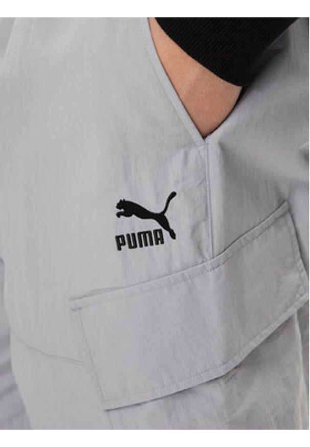 Puma Spodnie dresowe Classics 624260 Szary Relaxed Fit. Kolor: szary. Materiał: syntetyk