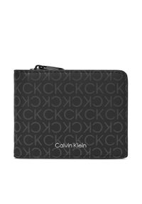 Calvin Klein Duży Portfel Męski Rubberized Bifold Half Z/A K50K511376 Czarny. Kolor: czarny. Materiał: skóra