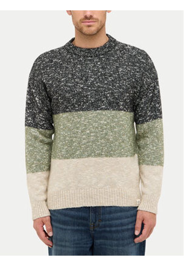 Mustang Sweter Elwood 1016851 Kolorowy Regular Fit. Materiał: syntetyk, bawełna. Wzór: kolorowy