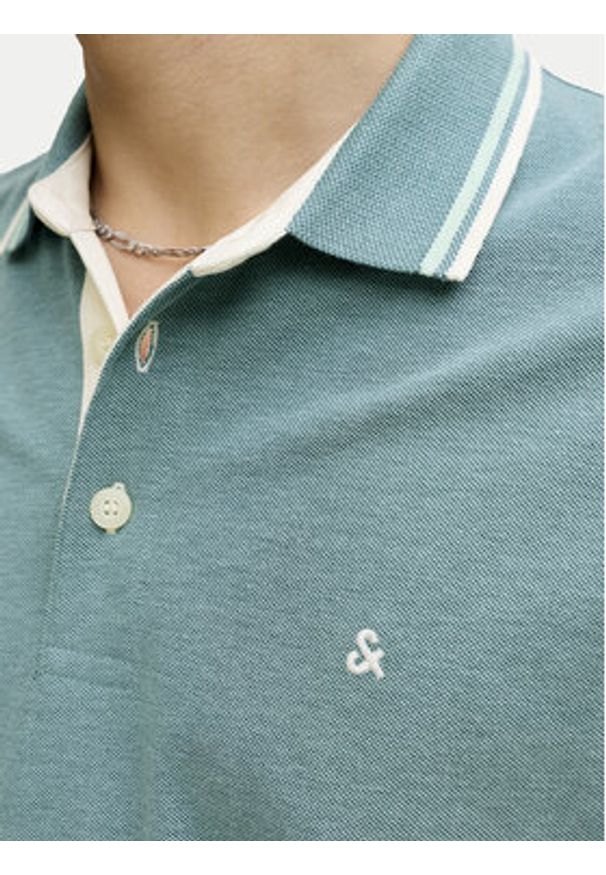 Jack & Jones Polo Paulos 12136668 Zielony Regular Fit. Typ kołnierza: polo. Kolor: zielony. Materiał: bawełna