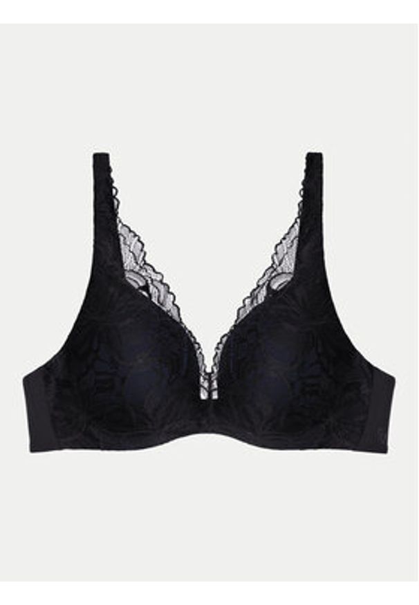 Triumph Biustonosz z fiszbiną Illusion 10219710 Czarny. Kolor: czarny. Materiał: syntetyk