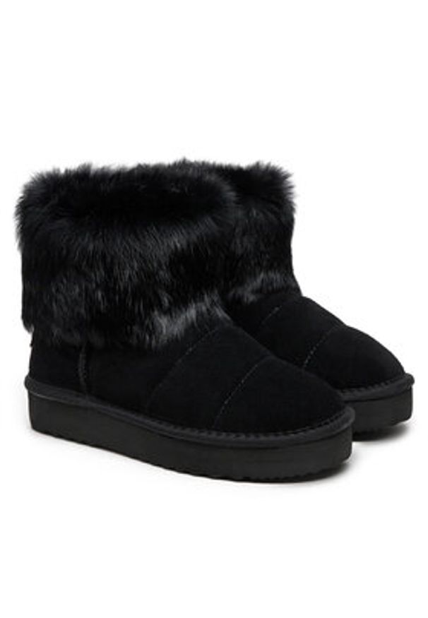 Patrizia Pepe Śniegowce PD941 Czarny. Kolor: czarny. Materiał: skóra