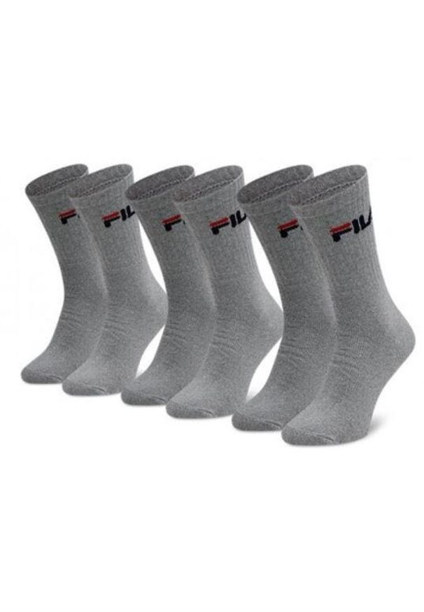 Skarpety Tenisowe Fila Crew 3-Pak Unisex Antracyt 35-38. Kolor: szary