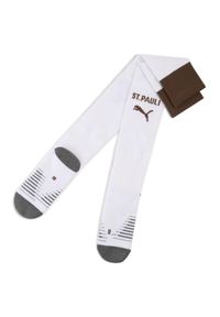 Puma - Męskie skarpety FC St. Pauli 25/26 PUMA White Espresso Brown. Kolor: brązowy, biały, wielokolorowy. Sport: piłka nożna