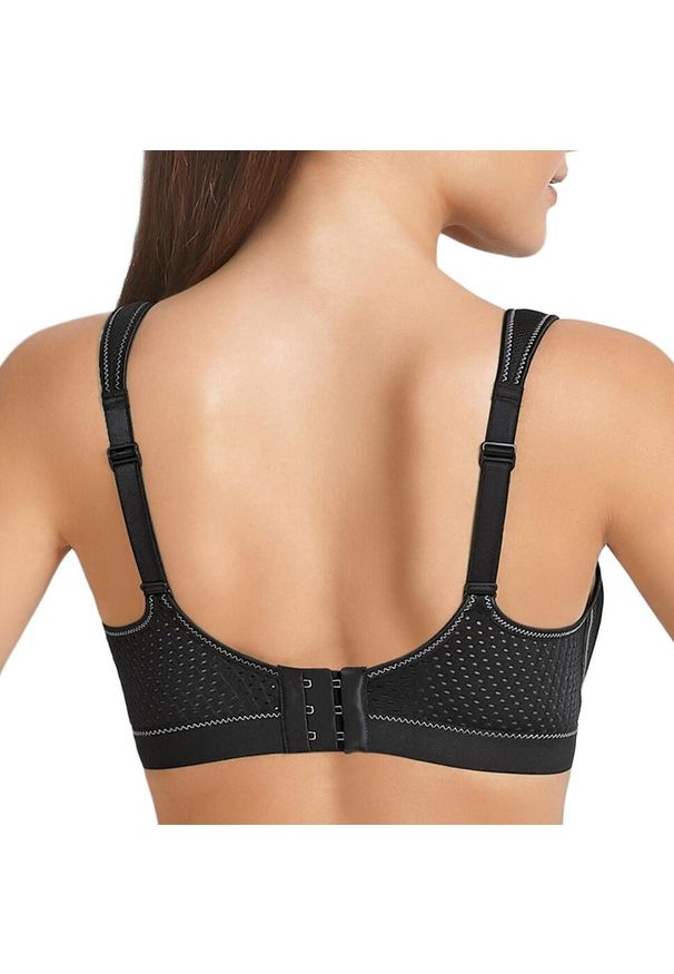 ANITA ACTIVE - Stanik do biegania Air Control z wysoki poziomem podtrzymywania. Kolor: czarny. Materiał: poliamid, elastan, poliester. Sport: fitness