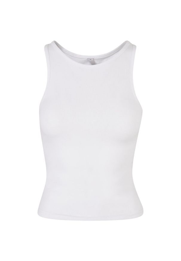 BUILD YOUR BRAND - Damski Bezrękawnik Typu Racerback. Kolor: biały. Długość rękawa: bez rękawów