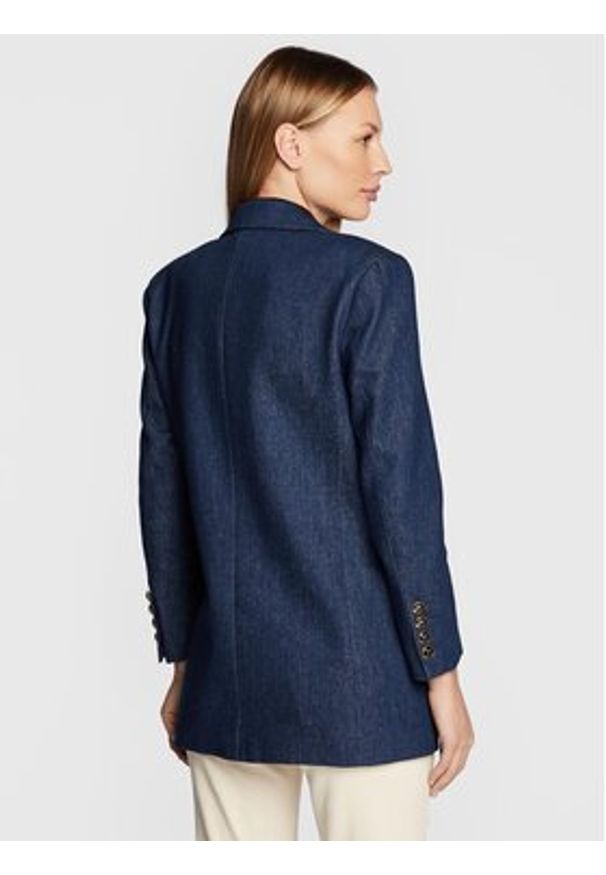 Pinko Marynarka Landire 1J112W A09I Niebieski Regular Fit. Kolor: niebieski. Materiał: bawełna