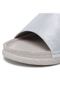 Go Soft Klapki EST-2299-02 Srebrny. Kolor: srebrny. Materiał: skóra #7