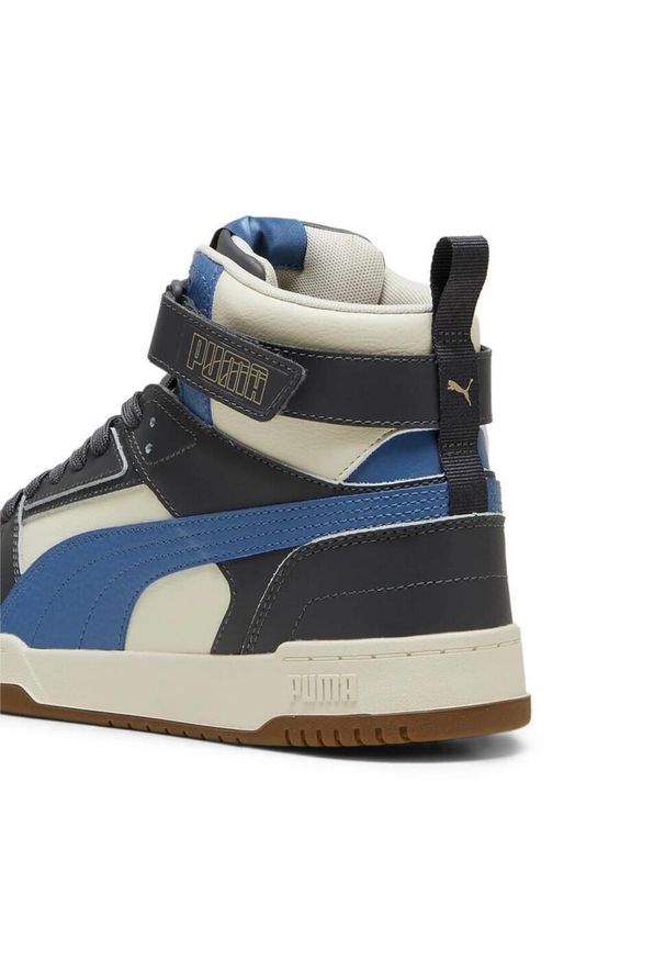 Sneakersy męskie Puma RBD Game wysokie za kostkę skórzane białe (385839-30). Wysokość cholewki: za kostkę. Kolor: wielokolorowy. Materiał: skóra
