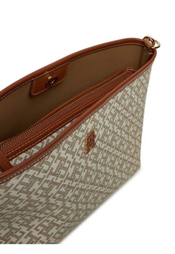 TOMMY HILFIGER - Tommy Hilfiger Torebka AW0AW17342 Beżowy. Kolor: beżowy. Materiał: skórzane