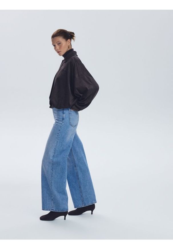 Reserved - Jeansy baggy fit - niebieski. Kolor: niebieski