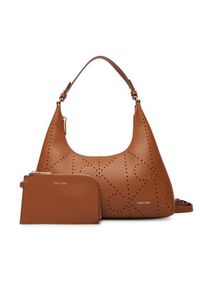 Calvin Klein Torebka Emblem Aop Perfor Lthr Bag LV04F3367G Brązowy. Kolor: brązowy. Materiał: skórzane #2