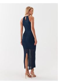 Guess Sukienka codzienna W3YK93 R24F0 Granatowy Slim Fit. Okazja: na co dzień. Kolor: niebieski. Materiał: wiskoza. Typ sukienki: proste. Styl: casual
