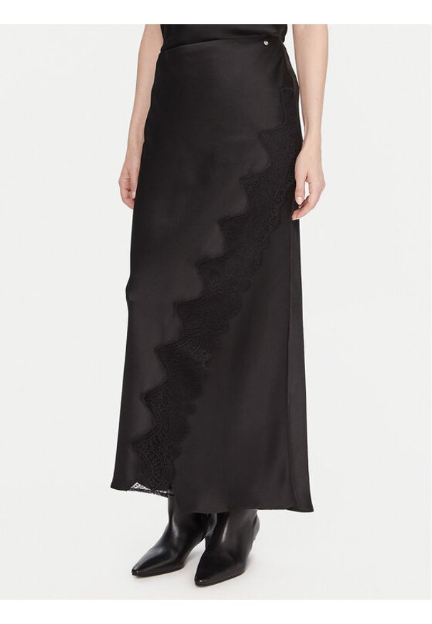BOSS Spódnica maxi C_Vlace 50548389 Czarny Slim Fit. Kolor: czarny. Materiał: syntetyk