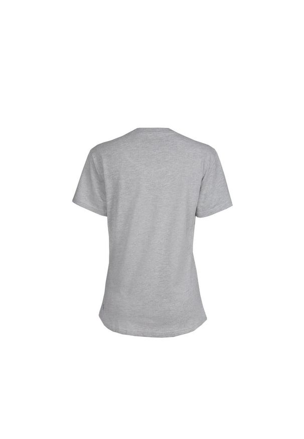 Aulp - Koszulka damska AULP ROSSI bawełniana oddychająca luźny krój. Kolor: szary. Materiał: bawełna. Długość rękawa: krótki rękaw. Długość: krótkie