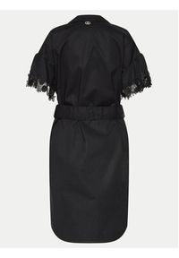 TwinSet - TWINSET Sukienka koszulowa 241TT2281 Czarny Regular Fit. Kolor: czarny. Materiał: bawełna. Typ sukienki: koszulowe #4
