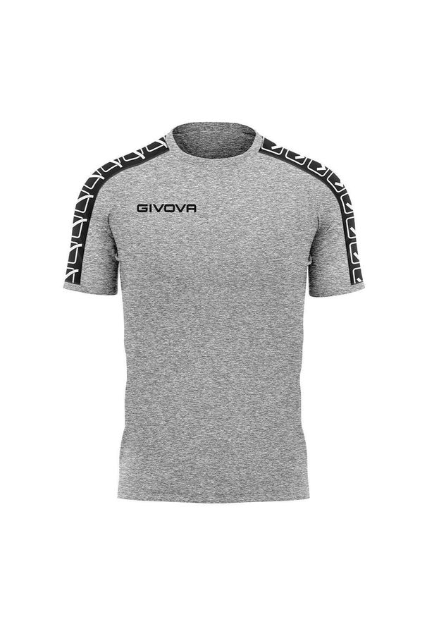 Givova jasnoszare bawełniane t-shirt dla mężczyzn. Kolor: szary. Materiał: bawełna. Sport: piłka nożna