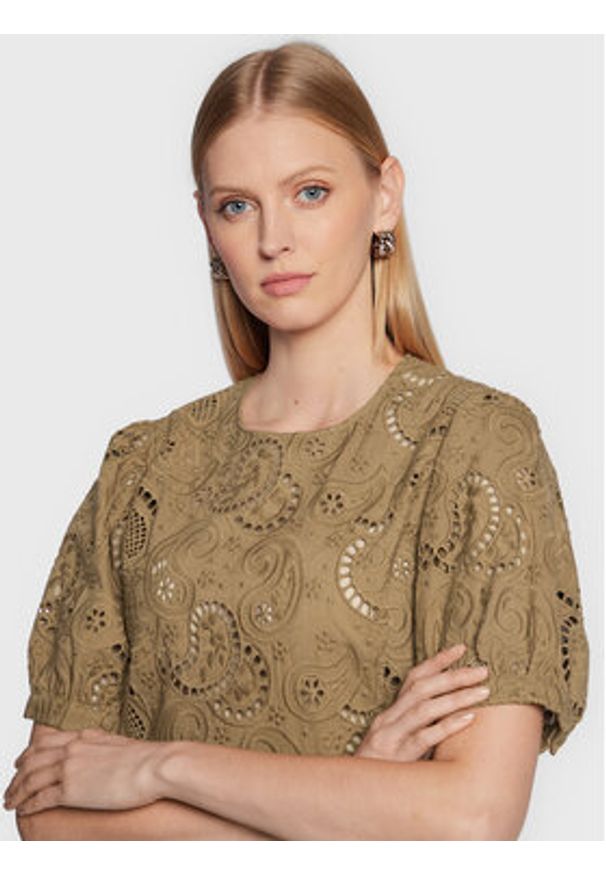 Herskind Bluzka Ida 4661831 Brązowy Regular Fit. Kolor: brązowy. Materiał: bawełna