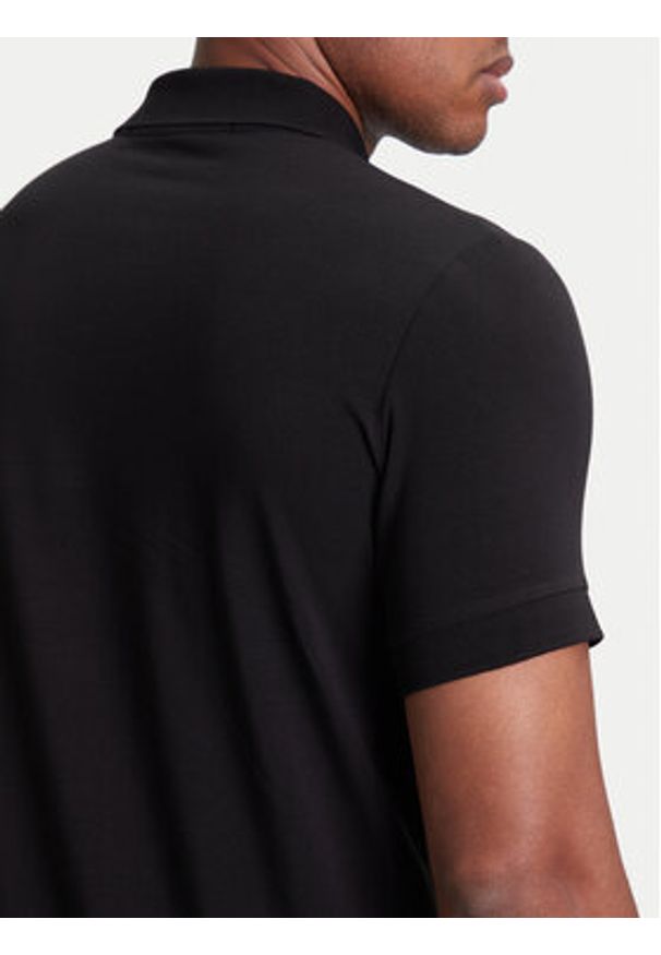 Karl Lagerfeld - KARL LAGERFELD Polo 745088 553235 Czarny Regular Fit. Typ kołnierza: polo. Kolor: czarny. Materiał: bawełna