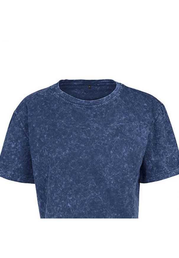 BUILD YOUR BRAND - Koszulka Damska Acid Wash Crop T-shirt. Kolor: biały, wielokolorowy, niebieski, fioletowy