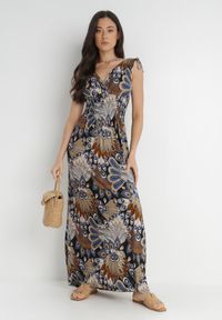 Born2be - Czarna Sukienka Zarena. Kolor: czarny. Długość rękawa: bez rękawów. Typ sukienki: kopertowe. Styl: boho #2