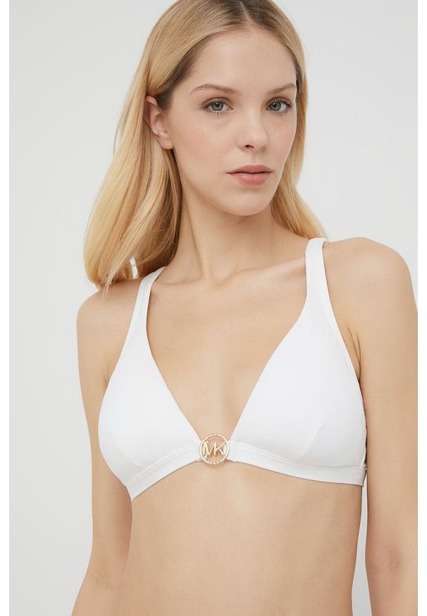 MICHAEL Michael Kors biustonosz kąpielowy MM7M509 kolor biały usztywniona miseczka. Kolor: biały