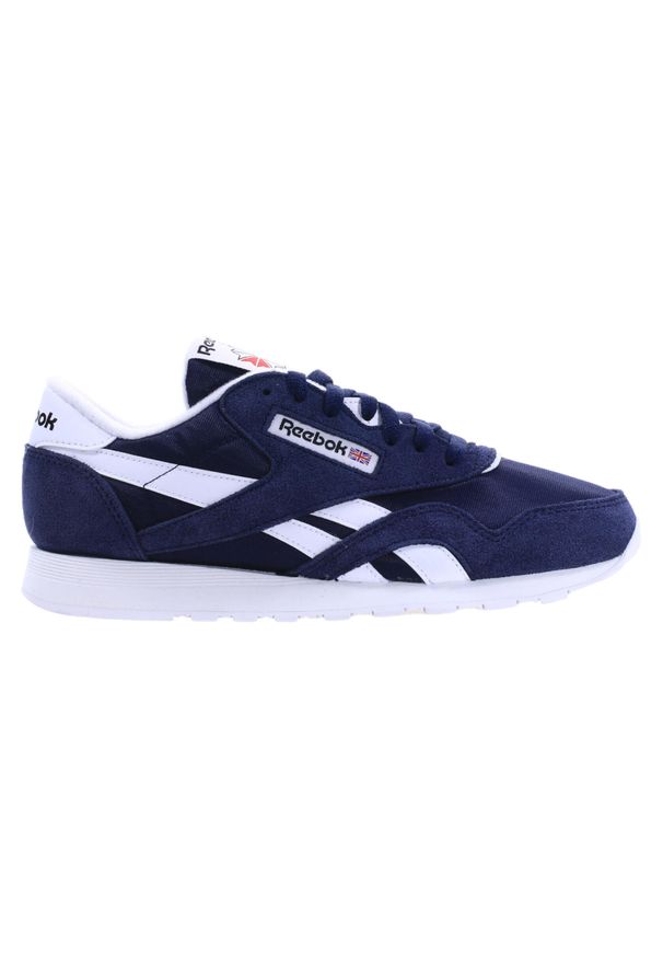 Reebok - Buty na co dzień męskie REEBOK CL NYLON skóra. Okazja: na co dzień. Kolor: niebieski. Materiał: nylon, skóra. Model: Reebok Nylon
