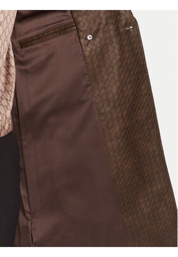 Guess Trencz W5YL32 WHGT0 Brązowy Regular Fit. Kolor: brązowy. Materiał: skóra