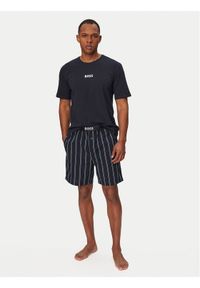 BOSS Piżama Easy 50545944 Granatowy Regular Fit. Kolor: niebieski. Materiał: bawełna #1