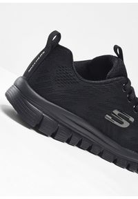 bonprix - Sneakersy marki Skechers z pianką memory. Kolor: czarny. Wzór: kolorowy #3