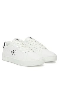 Calvin Klein Jeans Sneakersy Classic Cupsole Mono Lth YM0YM01369 Biały. Kolor: biały. Materiał: skóra #4