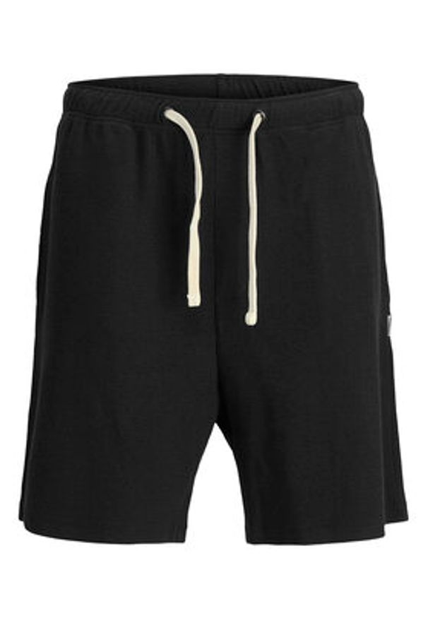 Jack & Jones Komplet polo i spodenki Slington 12281841 Czarny Relaxed Fit. Kolor: czarny. Materiał: bawełna