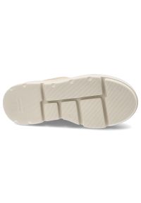 Beżowe Sneakersy Karino Modne Obuwie Damskie Na Platformie. Kolor: beżowy. Materiał: satyna, welur. Wzór: aplikacja. Obcas: na platformie #7