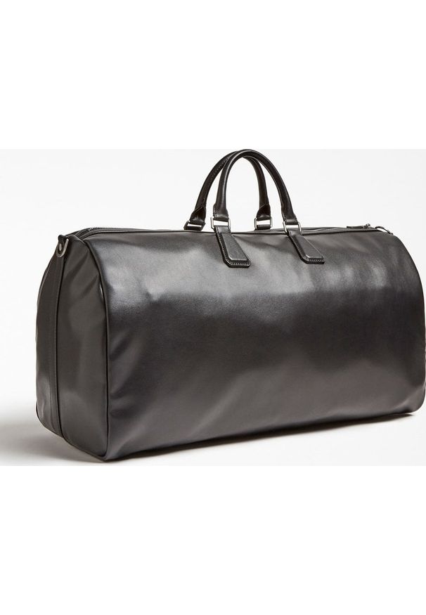 Guess, Dan, Synthetic Leather, Textile Bag, Weekend Bag, Black, For Men For Men