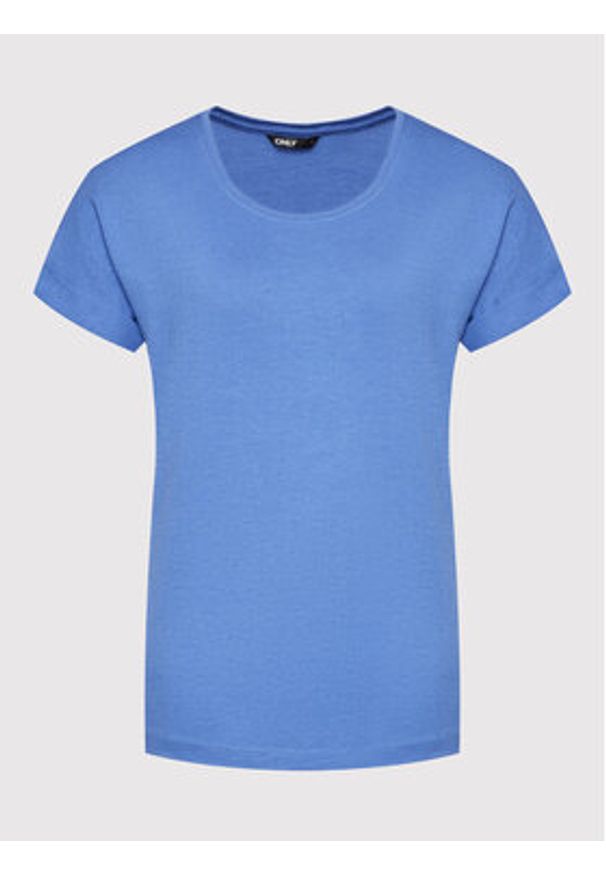 only - ONLY T-Shirt Moster 15106662 Niebieski Loose Fit. Kolor: niebieski. Materiał: wiskoza