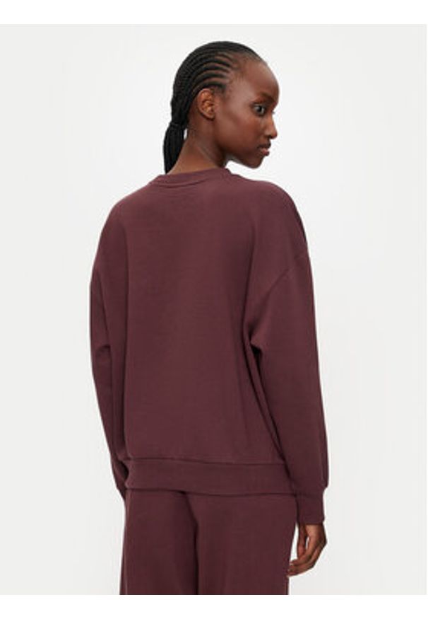 Athlecia Bluza Giannis W Crew Neck EA243363 Bordowy Regular Fit. Kolor: czerwony. Materiał: bawełna
