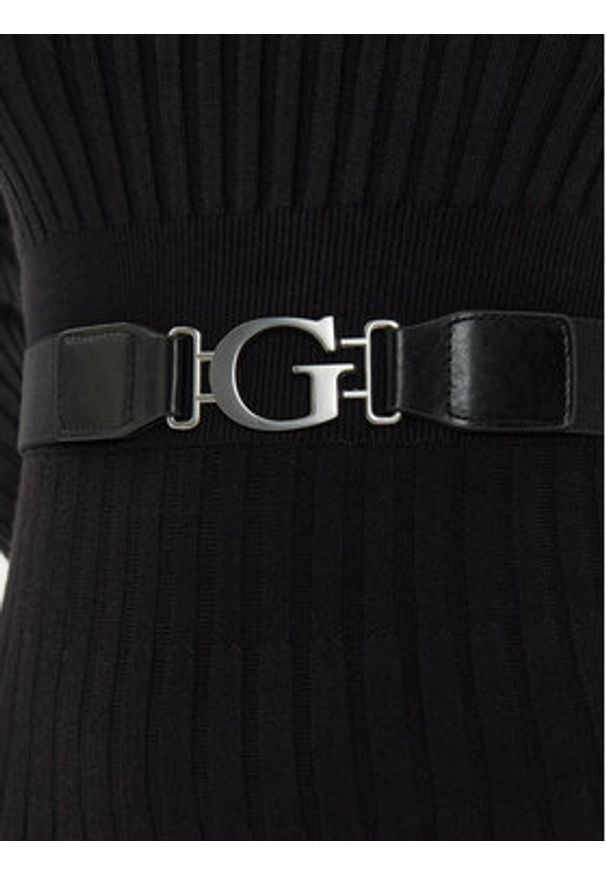 Guess Sukienka dzianinowa W2BK29 Z2YJ2 Czarny Regular Fit. Kolor: czarny. Materiał: wiskoza