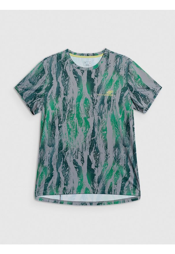 4f - 4F Koszulka rowerowa męska - zielona M. Kolor: zielony. Materiał: dzianina, włókno, materiał. Sport: kolarstwo