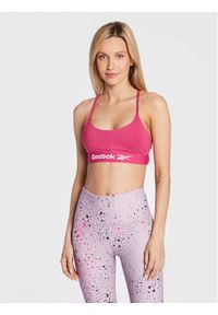 Reebok Biustonosz top Workout Ready Basic HI6889 Różowy. Kolor: różowy. Materiał: syntetyk