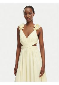 Morgan Sukienka wieczorowa 251-RISSAL Żółty Regular Fit. Kolor: żółty. Materiał: syntetyk. Styl: wizytowy #3