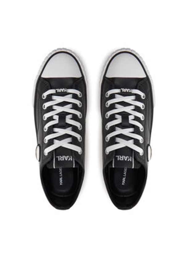 Karl Lagerfeld - KARL LAGERFELD Trampki Kampus Max KL60425T Czarny. Kolor: czarny. Materiał: skóra