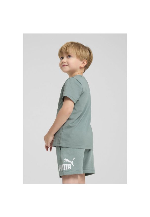 Puma - Dziecięca koszulka ESS z logo No. 1 PUMA Green Moon. Kolor: zielony. Materiał: guma. Wzór: nadruk